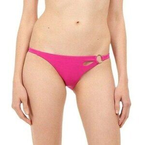 L’AGENT BY AGENT PROVOCATEUR Adrina Low Hipster Cut Out Bikini Bottom Pink NWT